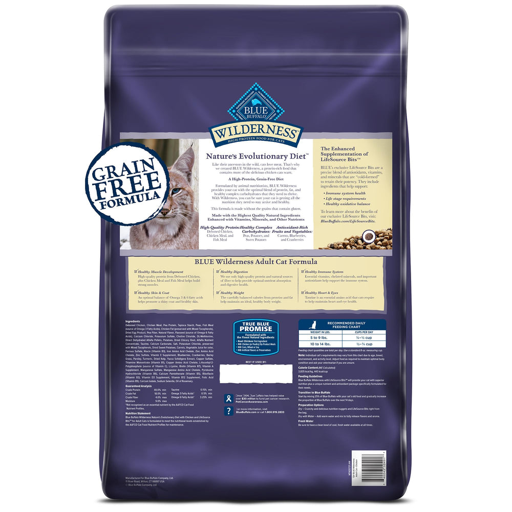 Blue Buffalo Wilderness: saveurs et nutrition naturelles pour chats actifs.