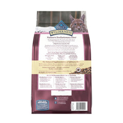 Blue Buffalo Wilderness soutien senior, équilibre protéines et glucides pour les chats âgés.