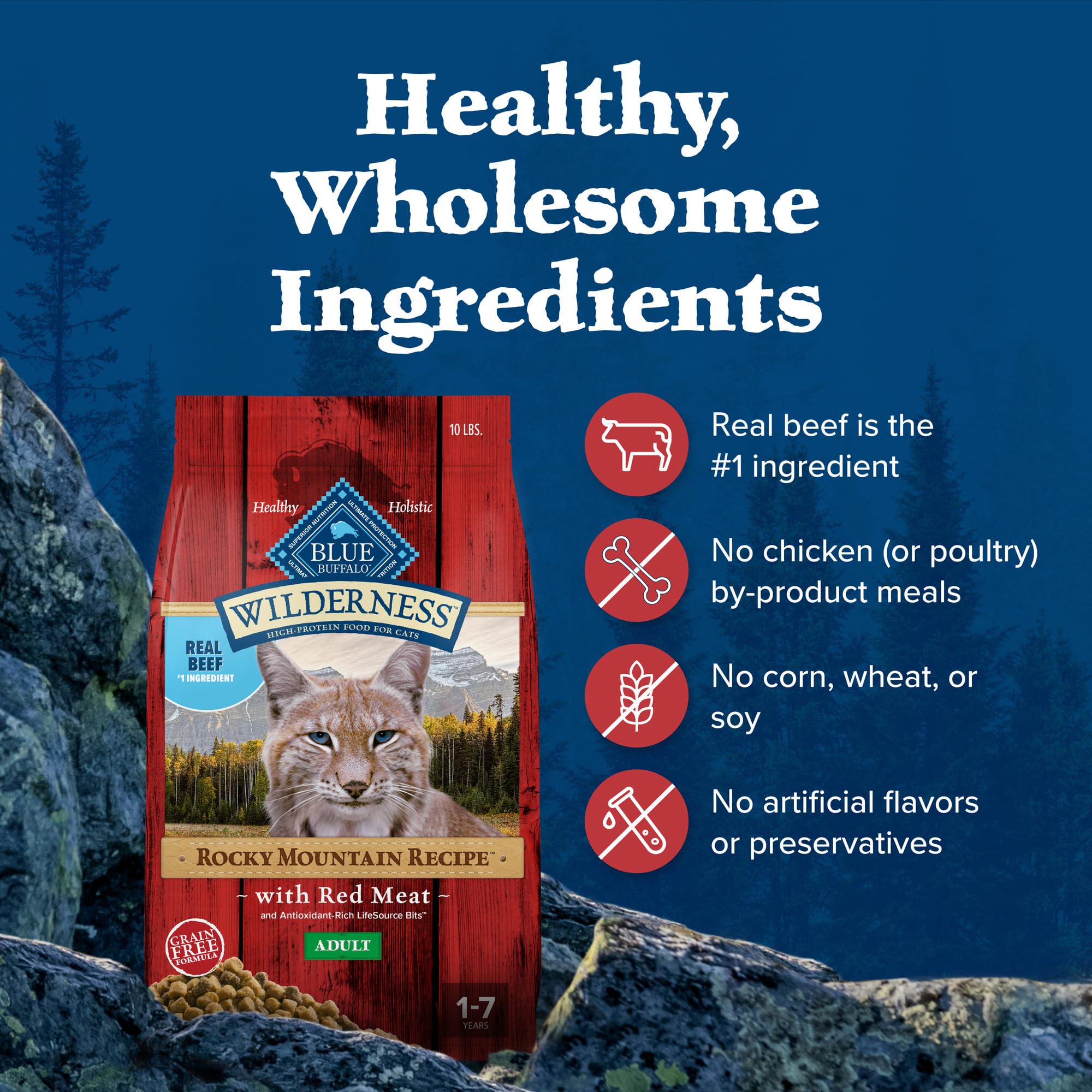 Blue Buffalo Wilderness soutien du système immunitaire avec LifeSource Bits.