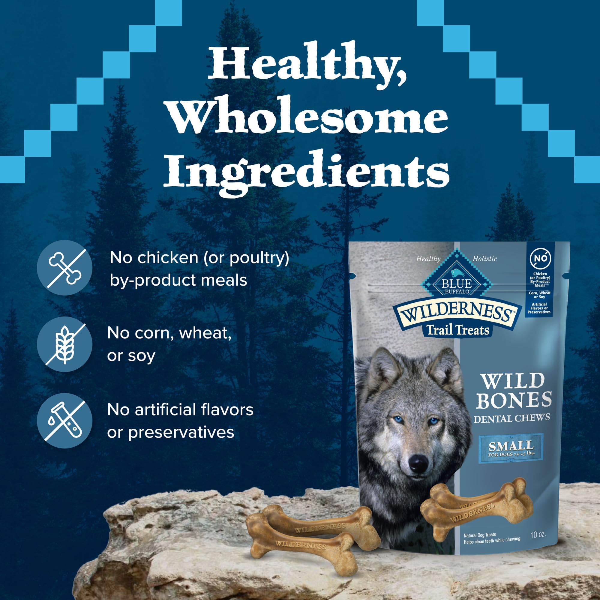 Blue Buffalo Wilderness texture croquante – expérience de mastication agréable