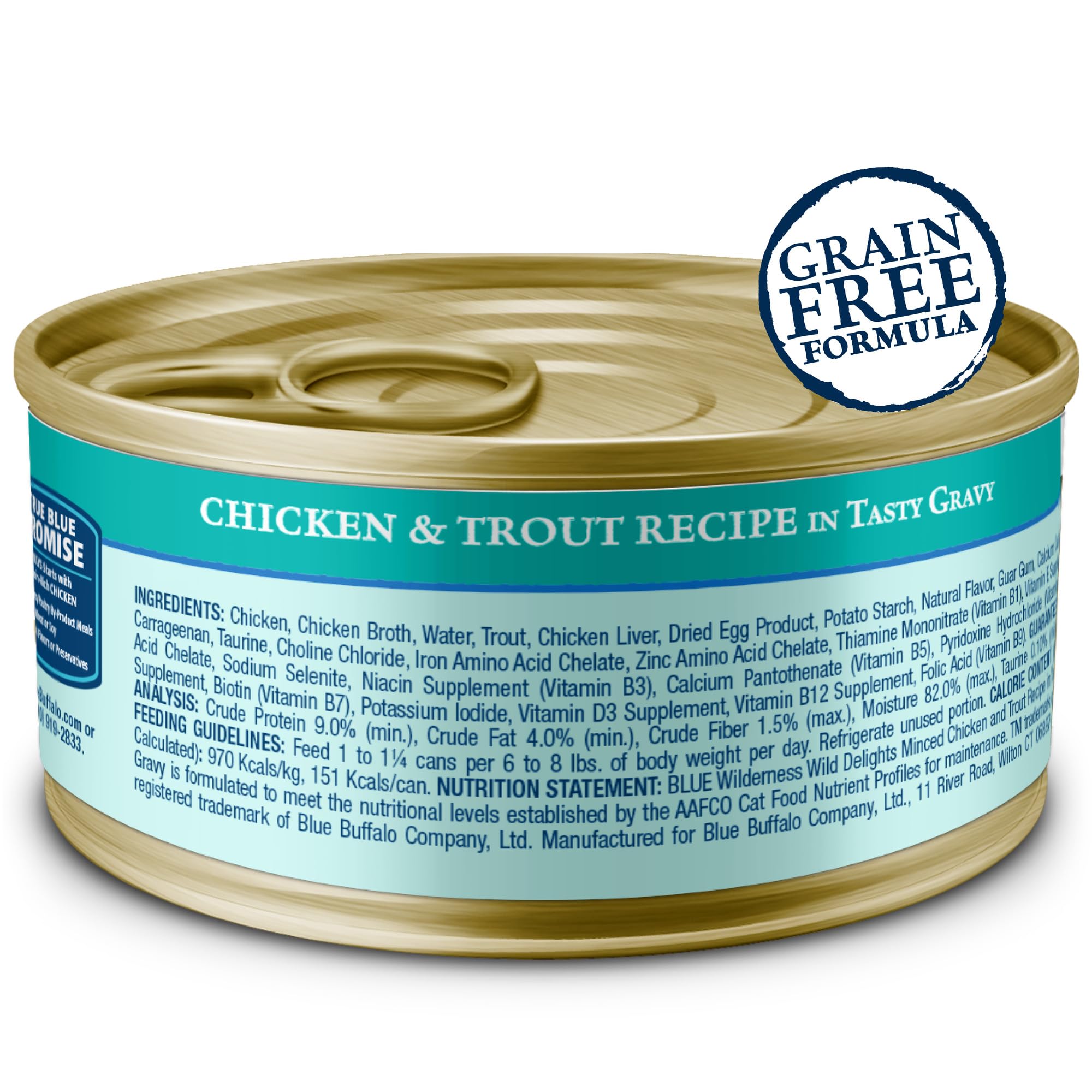 Blue Buffalo Wilderness: texture hachée poulet-truite pour repas appétissant