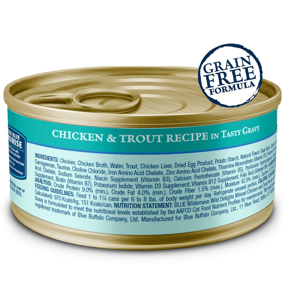 Blue Buffalo Wilderness: texture hachée poulet-truite pour repas appétissant