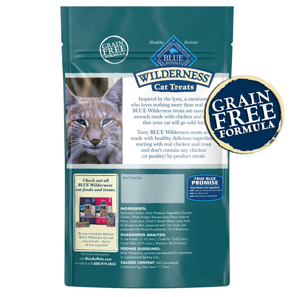 Texture molle et savoureuse des friandises Wilderness poulet-truite