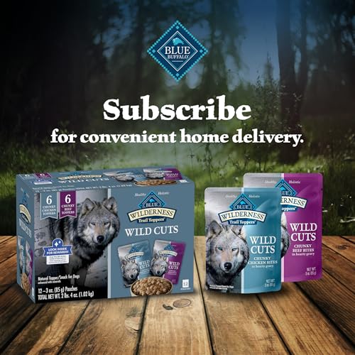 Blue Buffalo Wilderness Trail Toppers portions faciles, idéal pour la routine repas.