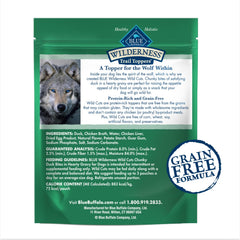 Trail Toppers Blue Buffalo, morceaux de canard en sauce, parfait pour agrémenter les croquettes.