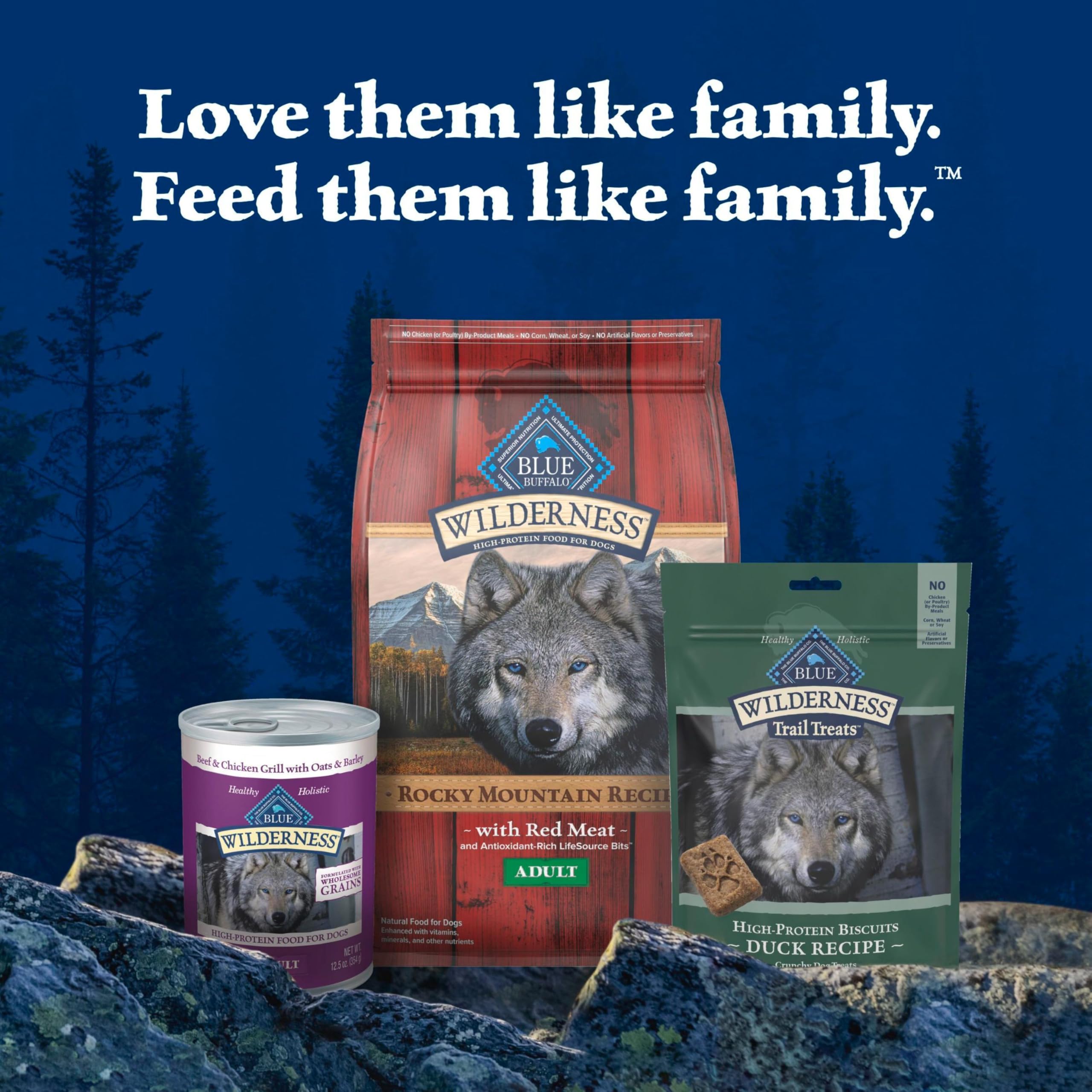 Blue Buffalo Wilderness Trail Treats idéales friandises sans céréales et riches protéines.