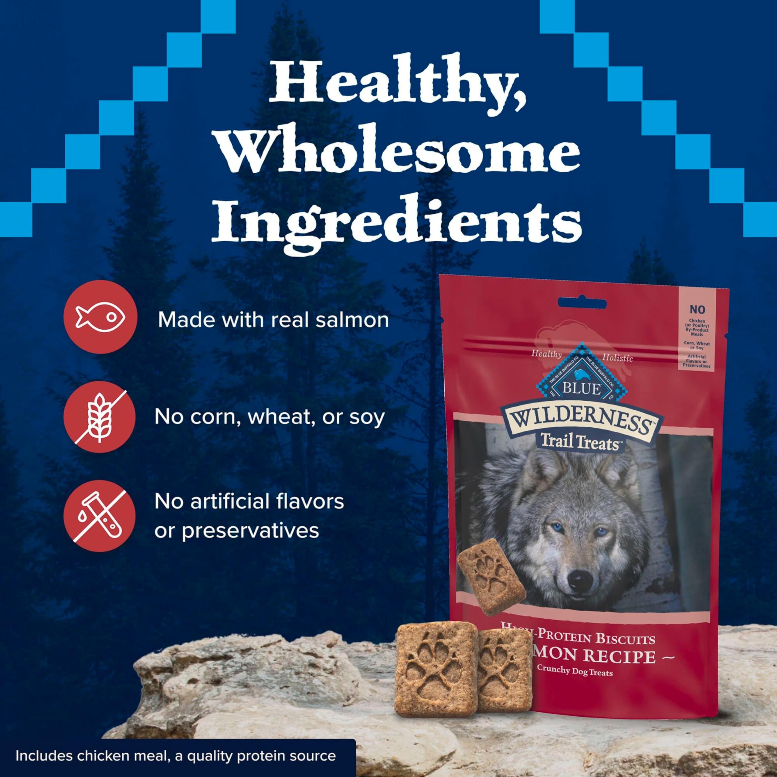 Blue Buffalo Wilderness Trail Treats sans-gluten pour régimes sensibles