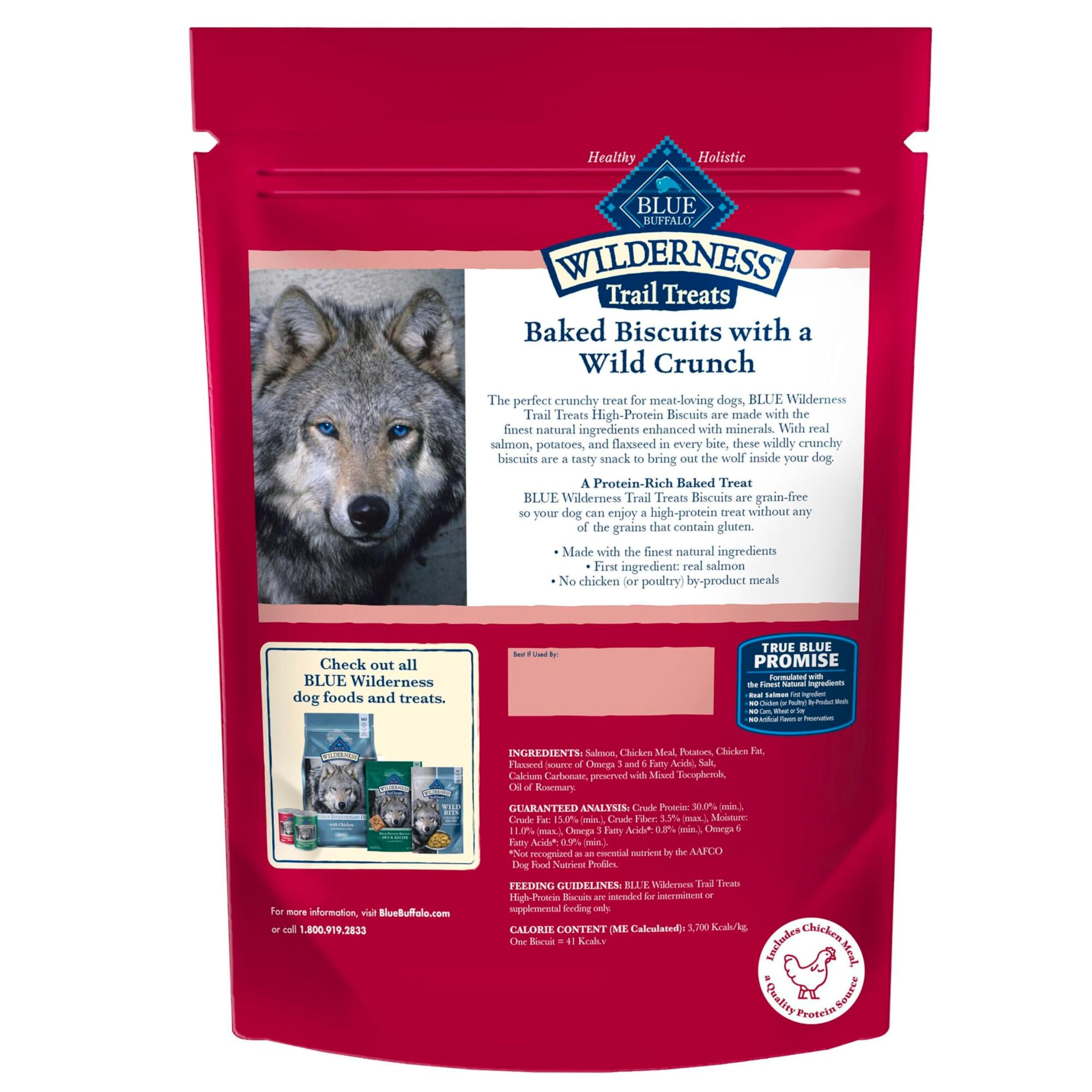 Blue Buffalo Wilderness Trail Treats texture croquante pour friandise régulière