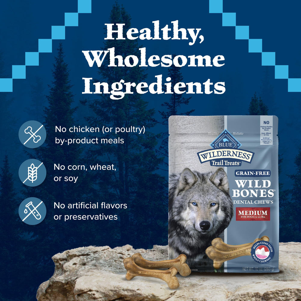 Blue Buffalo Wilderness utilisation quotidien – donner un os moyen chaque jour