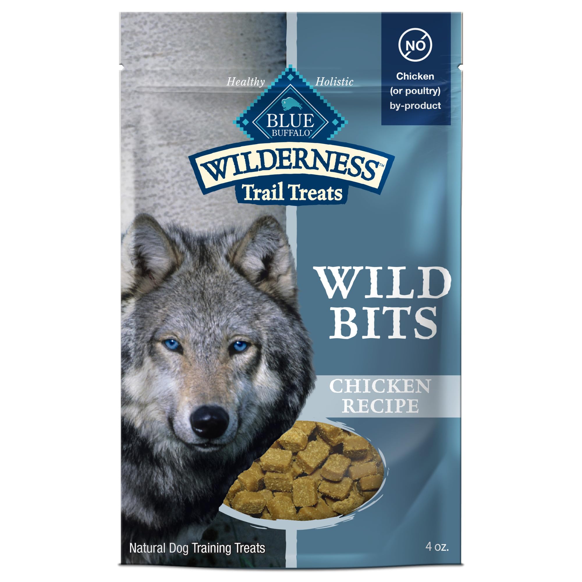 Blue Buffalo Wilderness Wild Bits : poulet comme ingrédient principal pour récompenser.