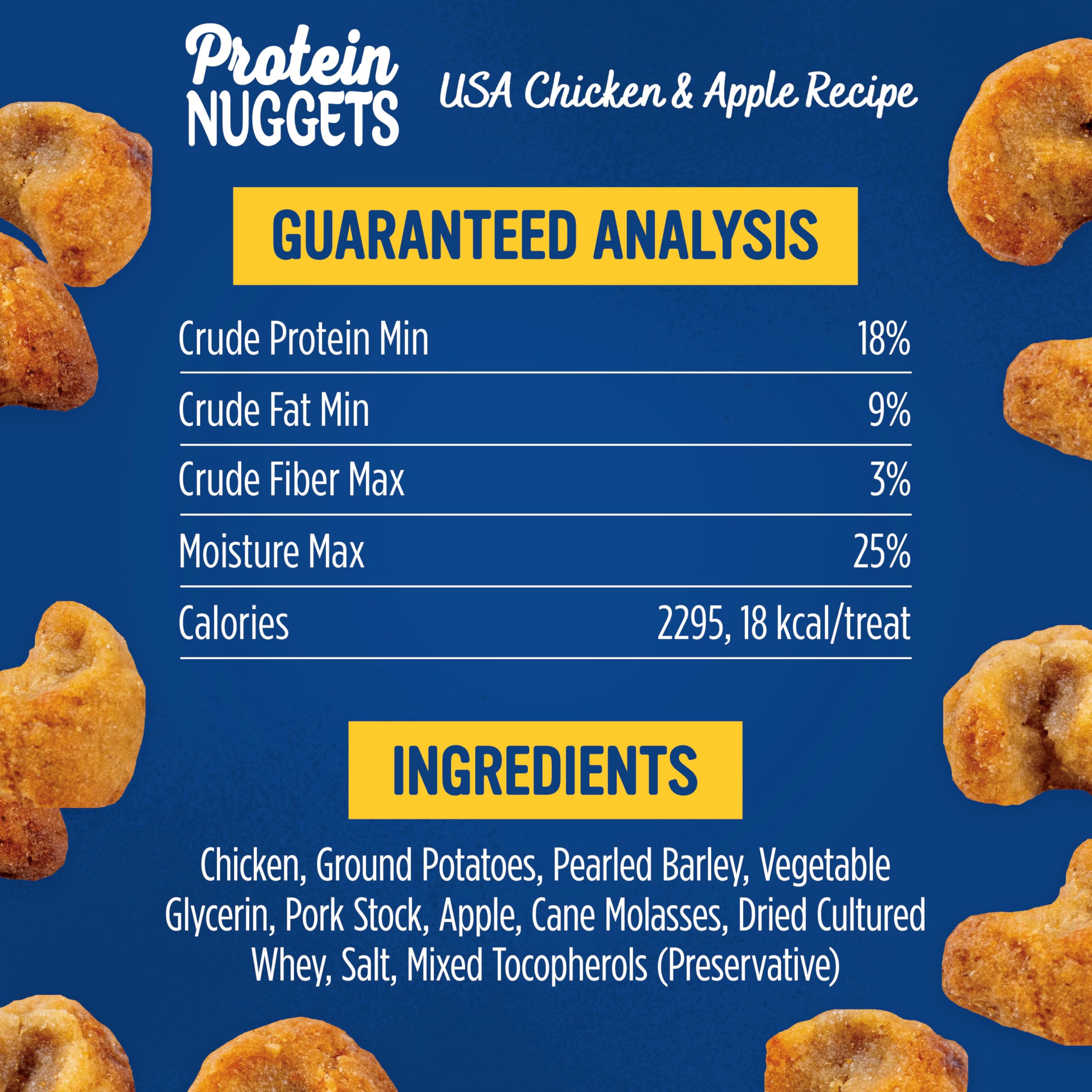 Blue Dog Bakery Protein Jerky Nuggets – fabriqué aux États‑Unis avec fermes locales