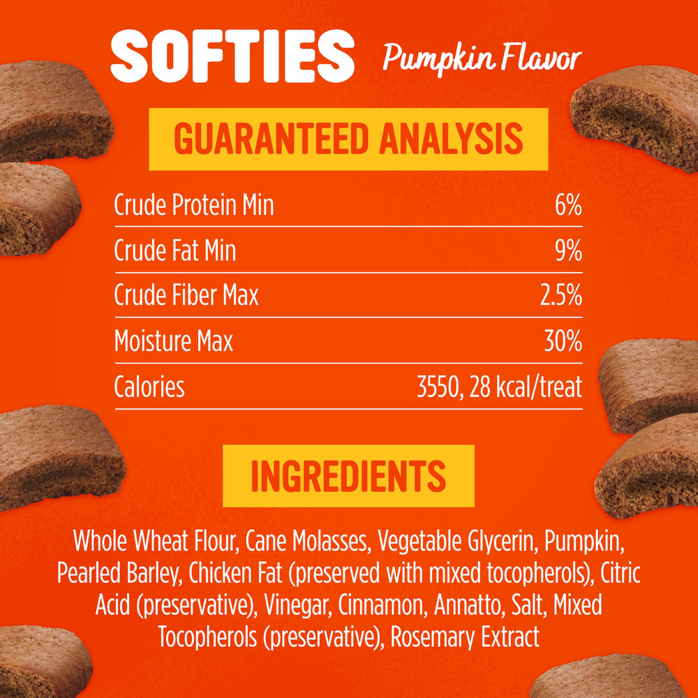 Petites bouchées Pun’Kin Softies adaptées à tous les chiens.