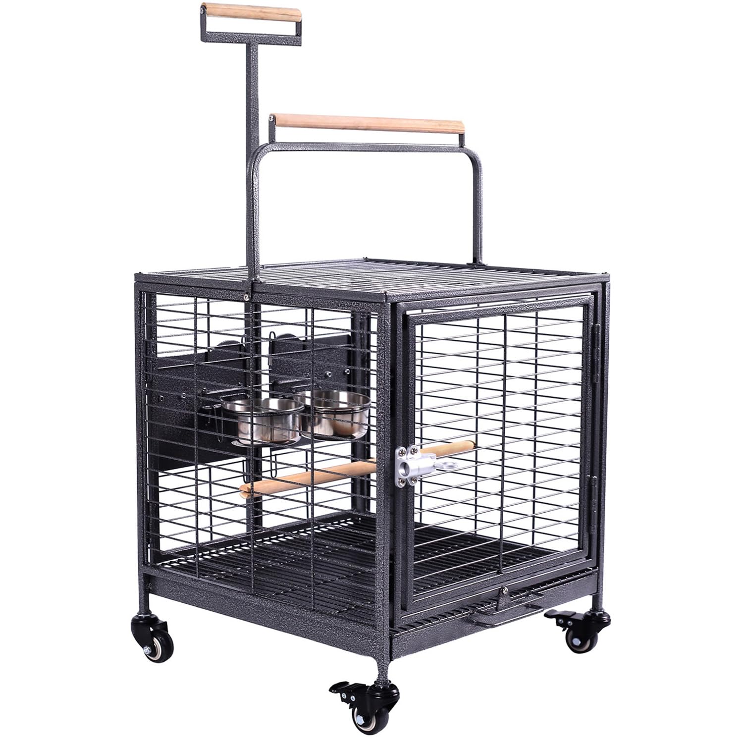 Blue Donuts cage voyage roues: mobilité fluide pour votre oiseau.
