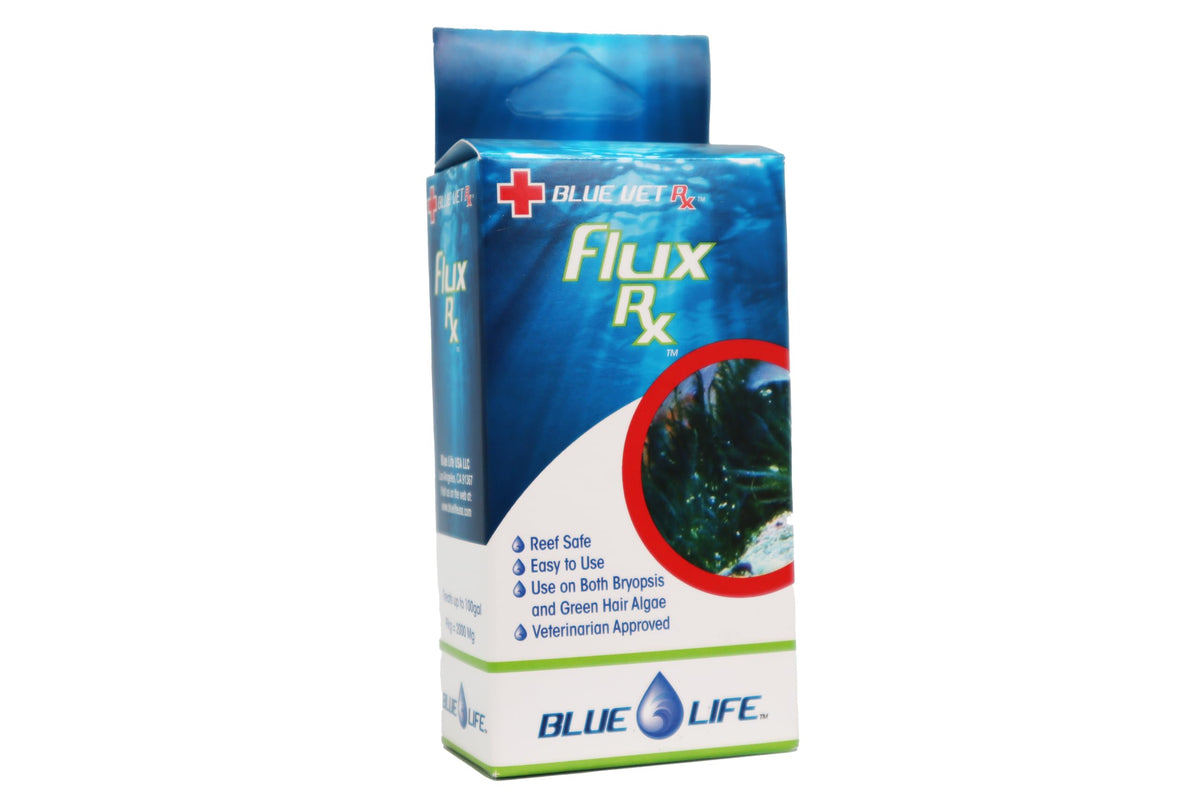 Blue Life Flux Rx, bouteille, dosage simple pour un traitement efficace en aquariophilie