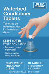 Blue Magic tablettes pour lit à eau, dosage accessible pour l entretien du lit
