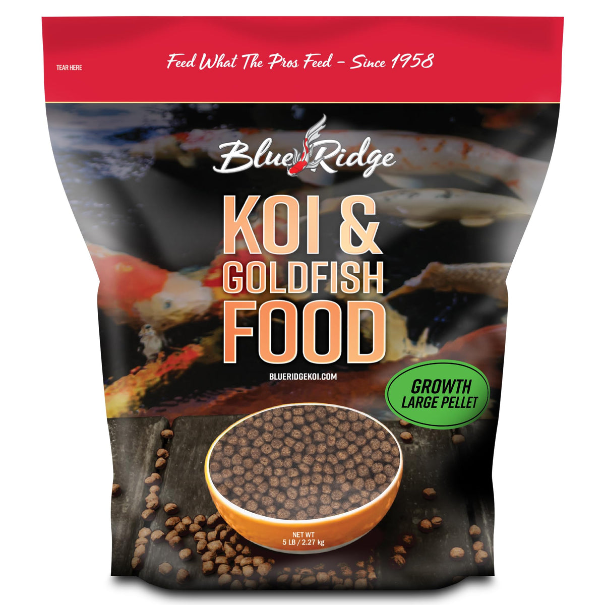 Blue Ridge Koi alimentation: boulettes flottantes 5 lb pour croissance équilibrée