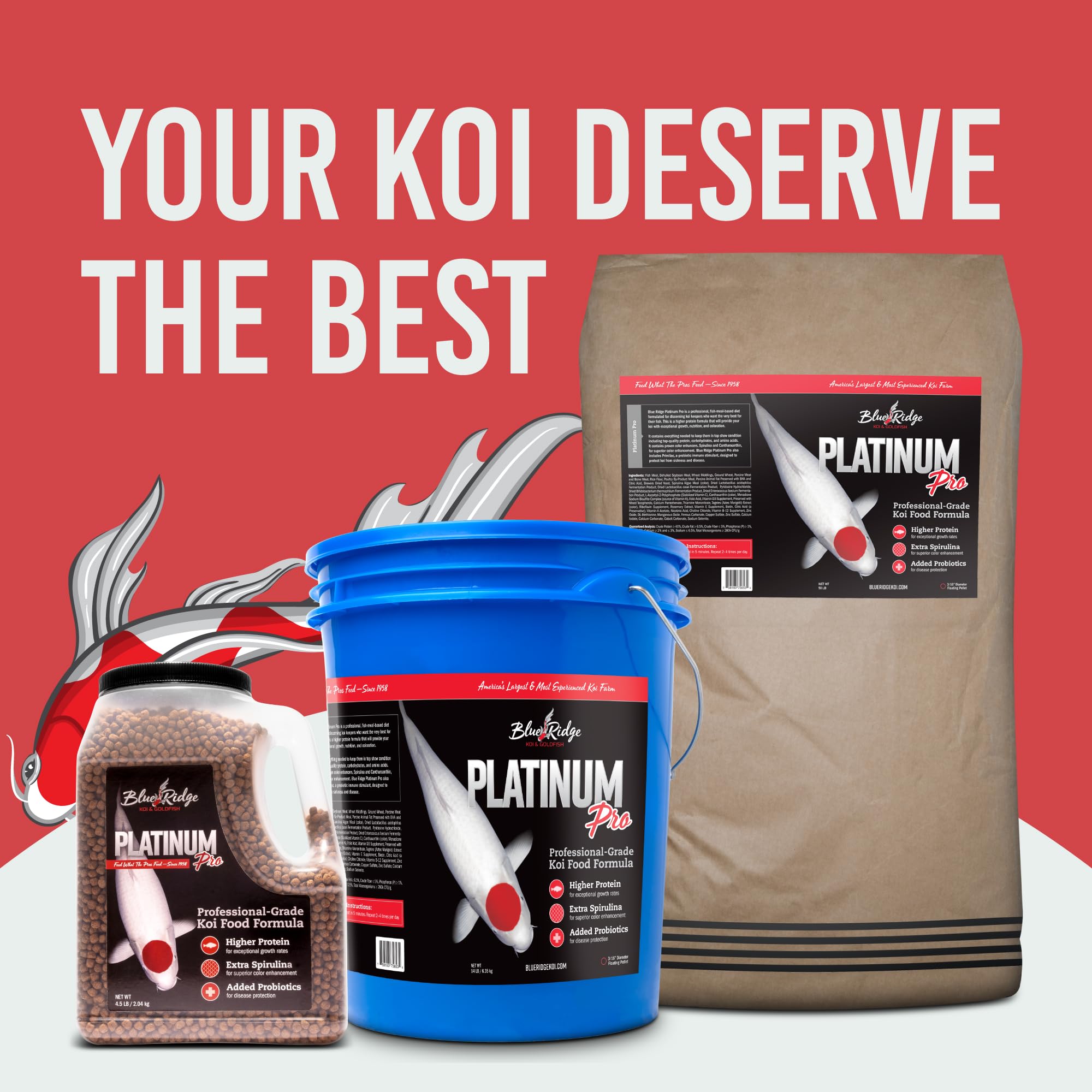 Blue Ridge Koi Food garantie satisfaction avec remboursement.