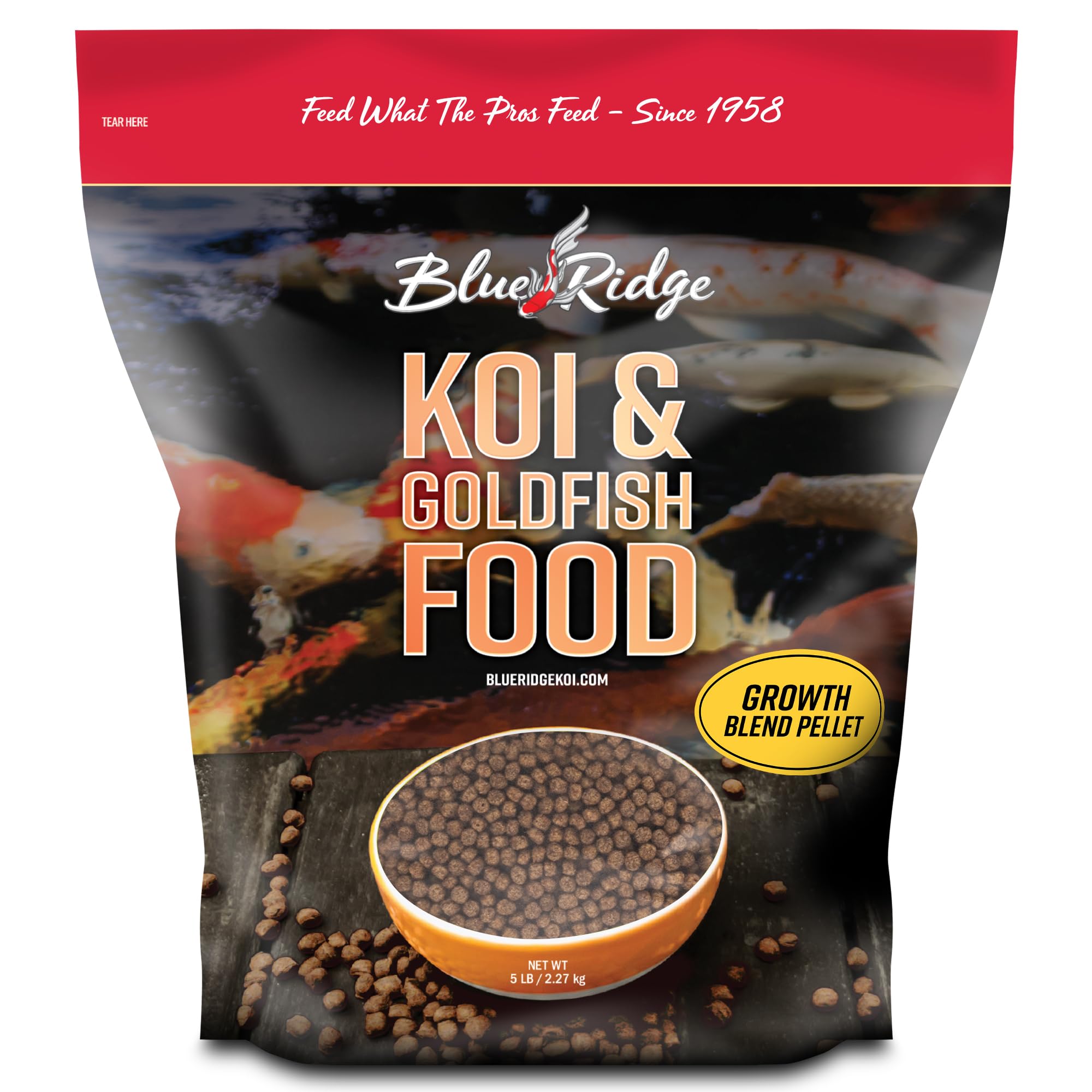 Blue Ridge Koï: pellets flottants équilibrés pour koï de grande et petite taille.