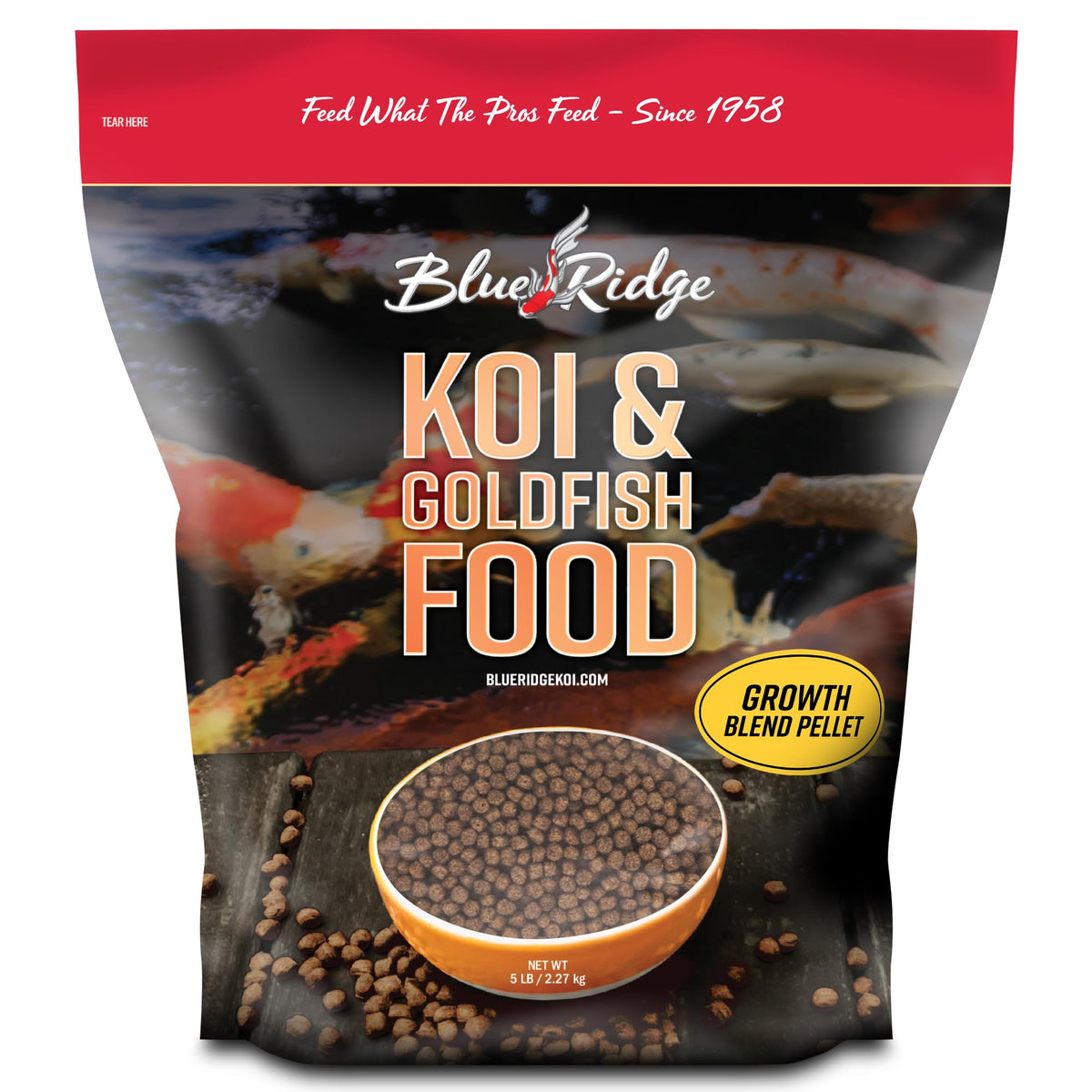 Blue Ridge Koï: pellets flottants équilibrés pour koï de grande et petite taille.