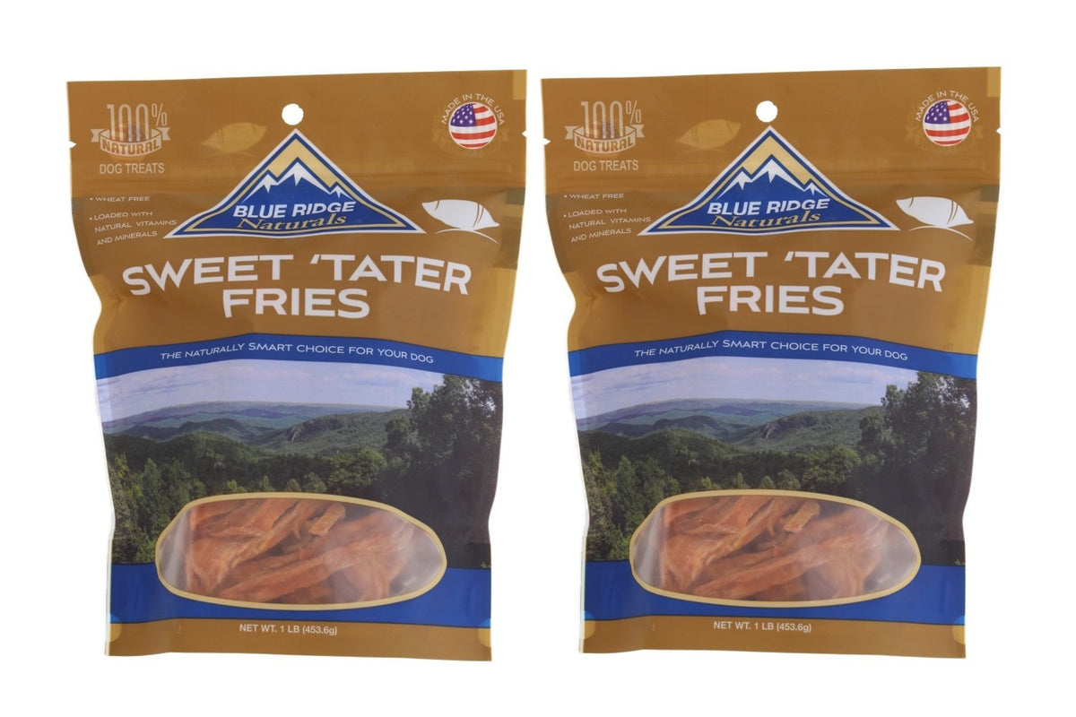 Blue Ridge Naturals Frites patate douce – paquet 1 livre, friable et savoureux pour chiens