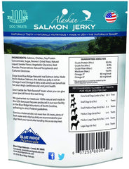 Blue Ridge Naturals texture saumon jerky, friandise croustillante idéale pour chiens actifs.