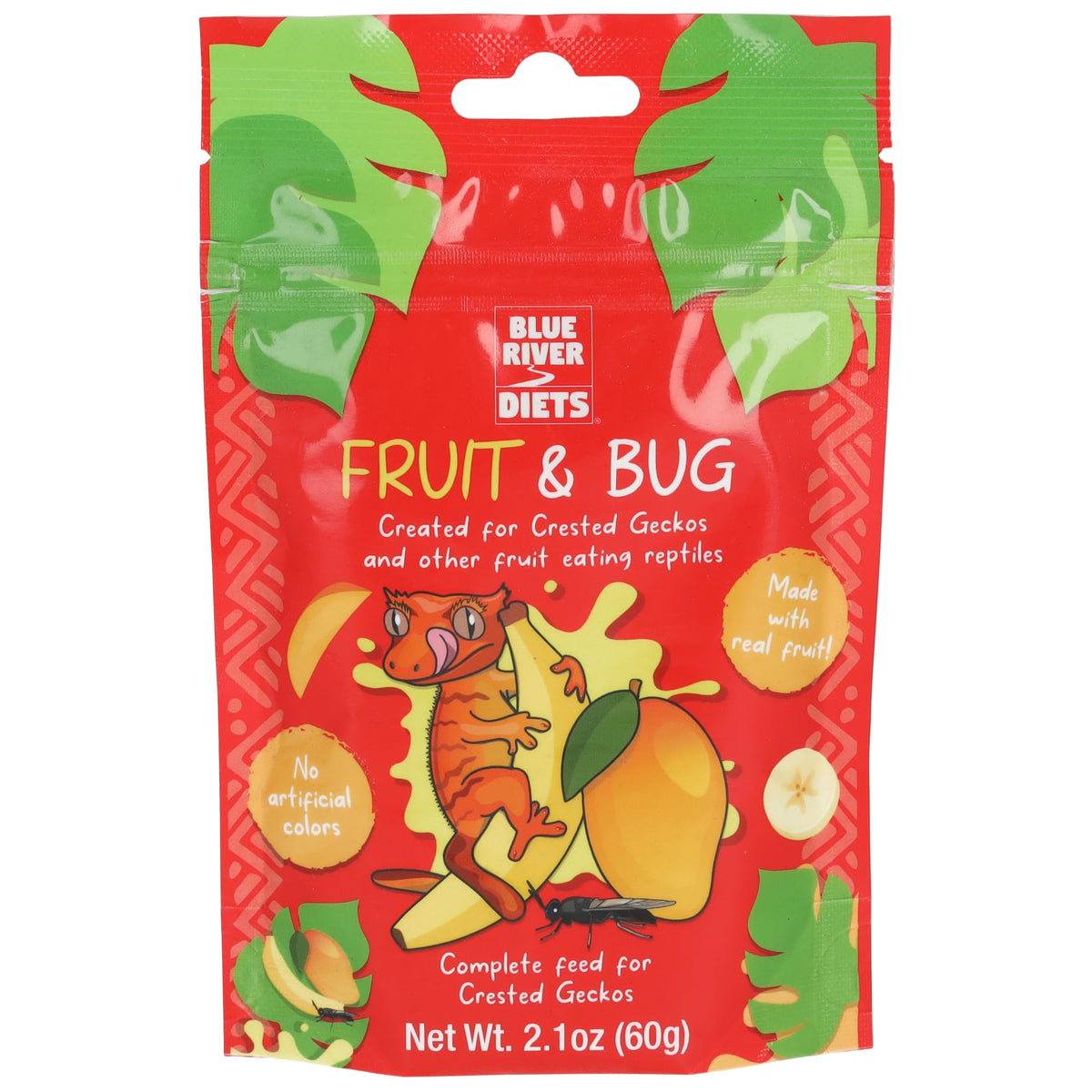 Blue River Diets Crested Gecko Diet fruits, énergie naturelle pour gecko en croissance et vitalité