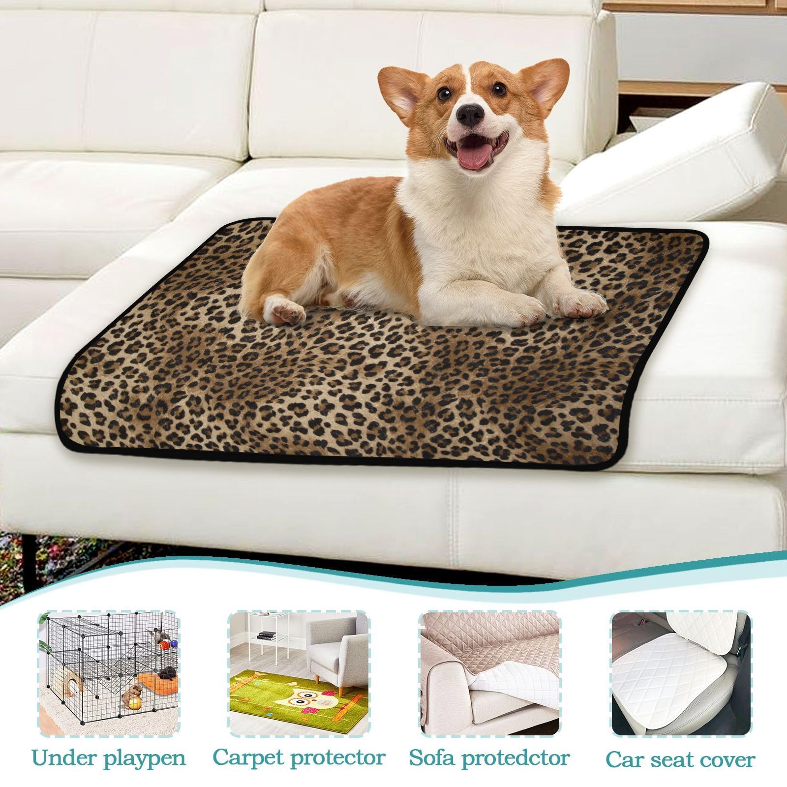 Blueangle pads motif leopard, solution pratique pour l'entraînement.