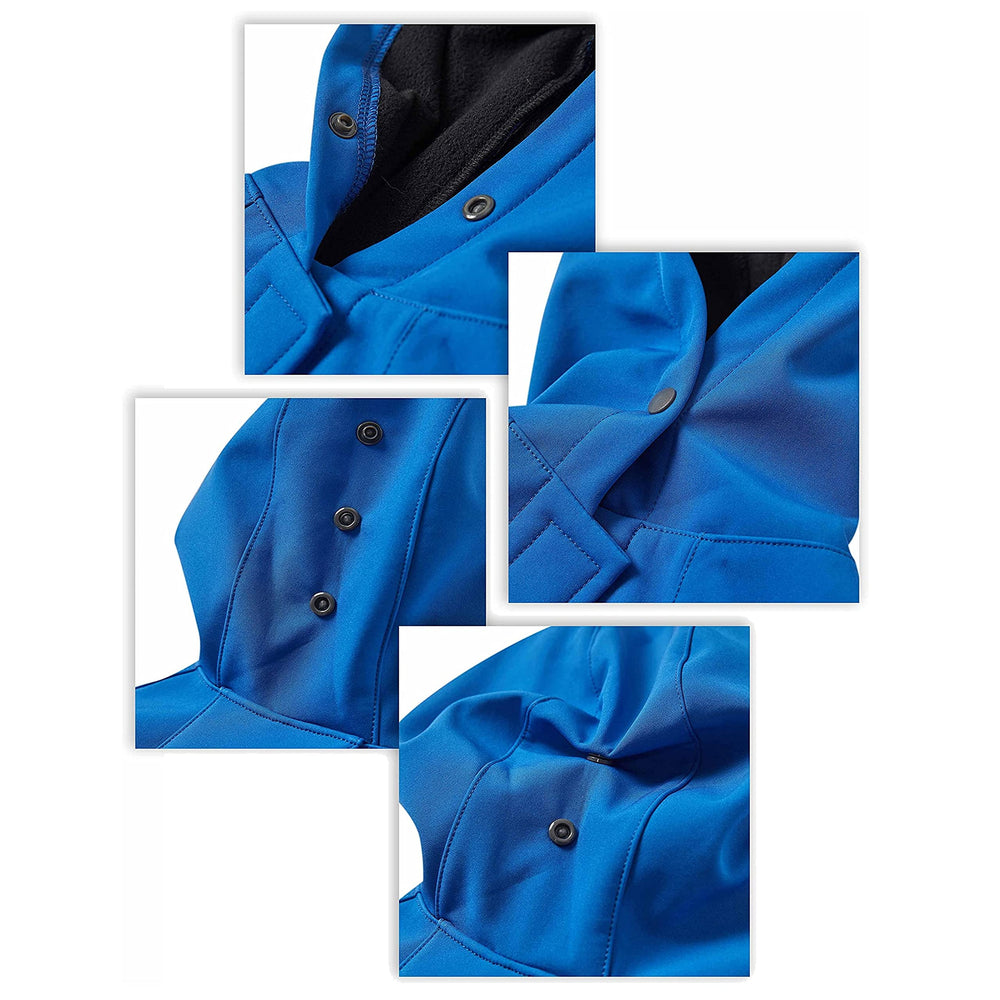 Ouverture pour laisse et harnais sur la veste Blueberry Pet bleu.
