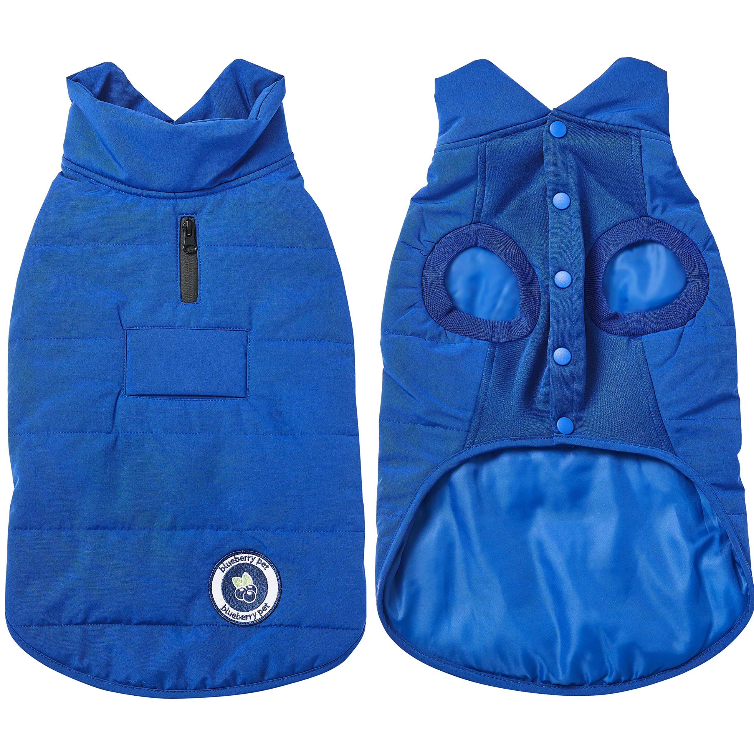 Manteau Blueberry Pet imperméable marine pour chien, protection pluie et vent en promenade