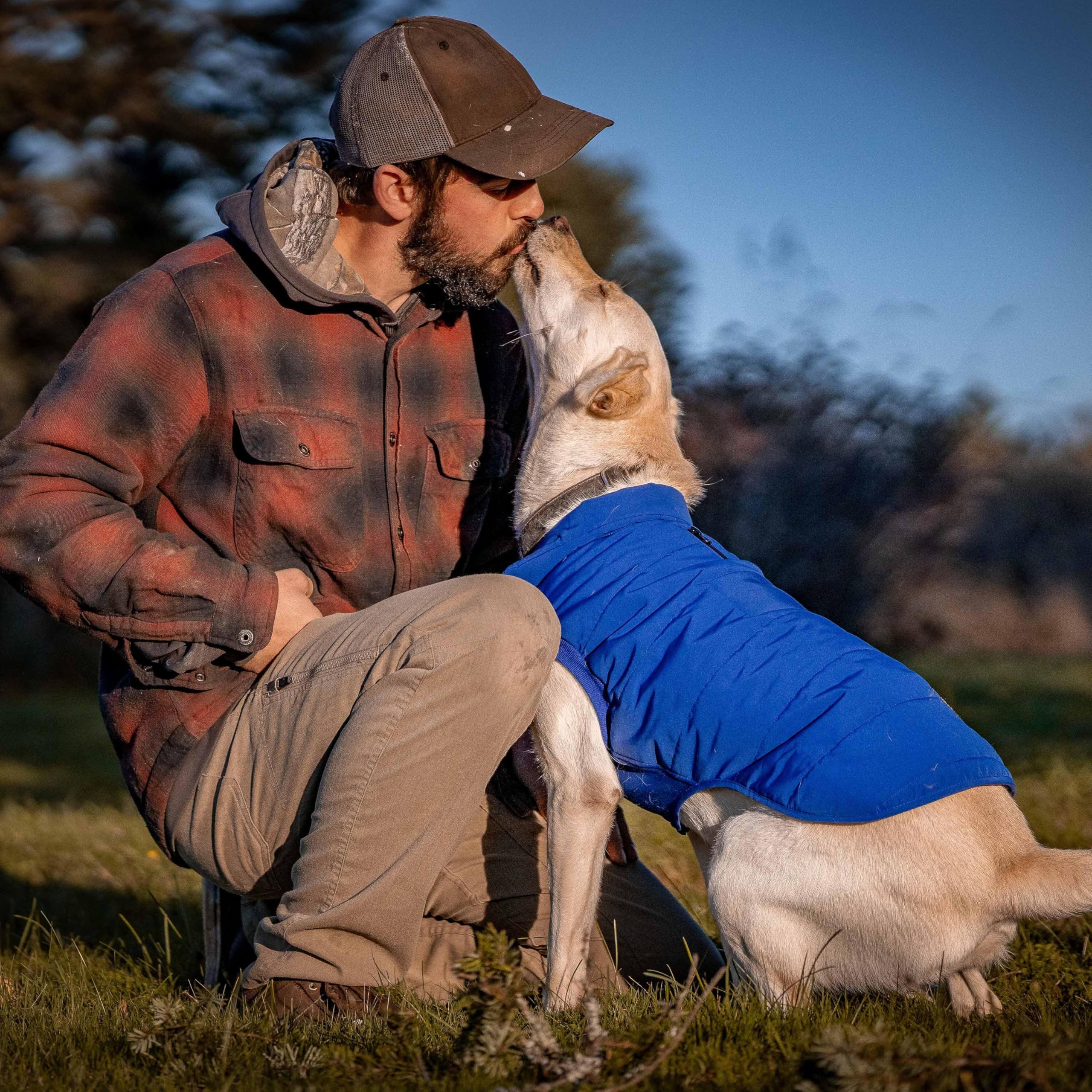 Manteau Blueberry Pet avec ouverture pour harnais cachée, sécurité lors des balades