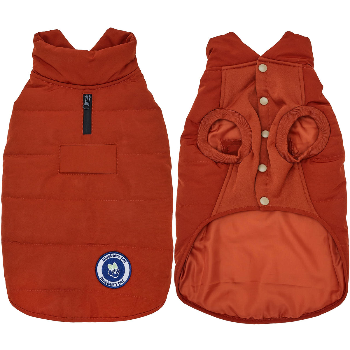 Manteau hiver quilté Blueberry Pet imperméable pour chien moyen, chaleur douce.