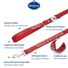 Mousqueton métallique durable Blueberry Pet assure une attache fiable et rapide.