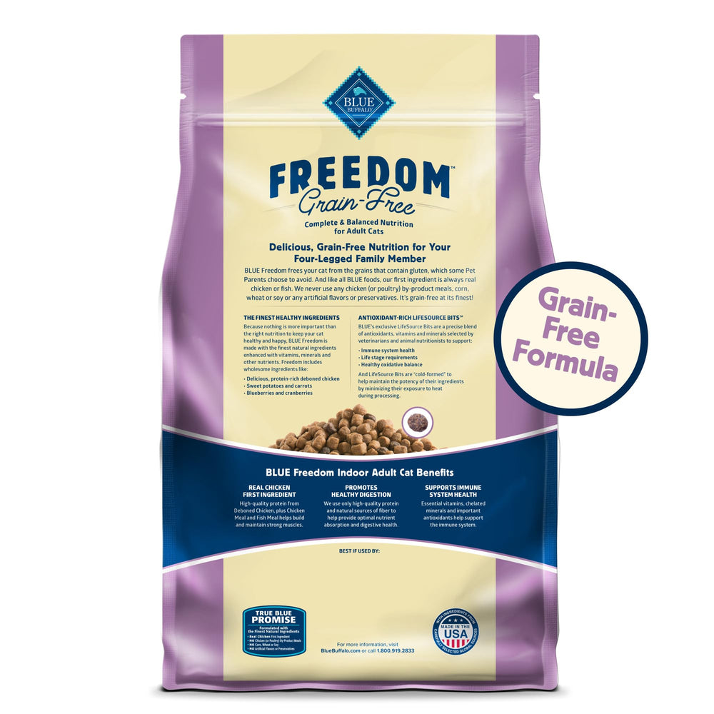 Blue Buffalo Freedom Chat premier ingrédient poulet, source protéique de haute qualité