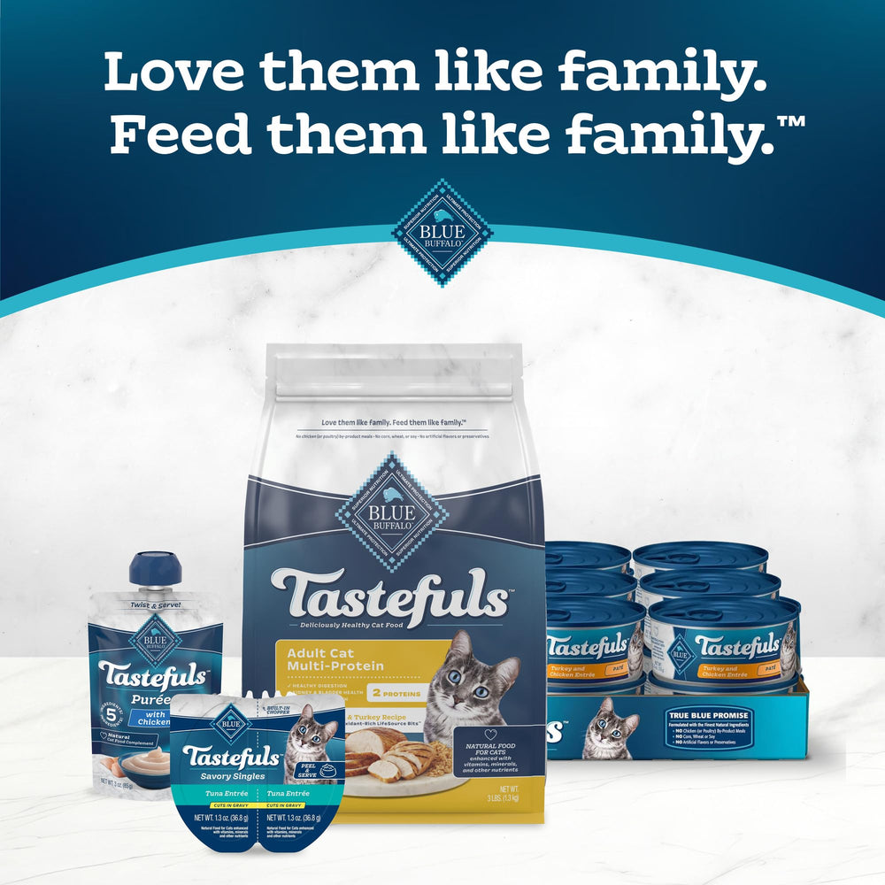 Blue Buffalo Tastefuls – ingrédients naturels enrichis de vitamines et minéraux.