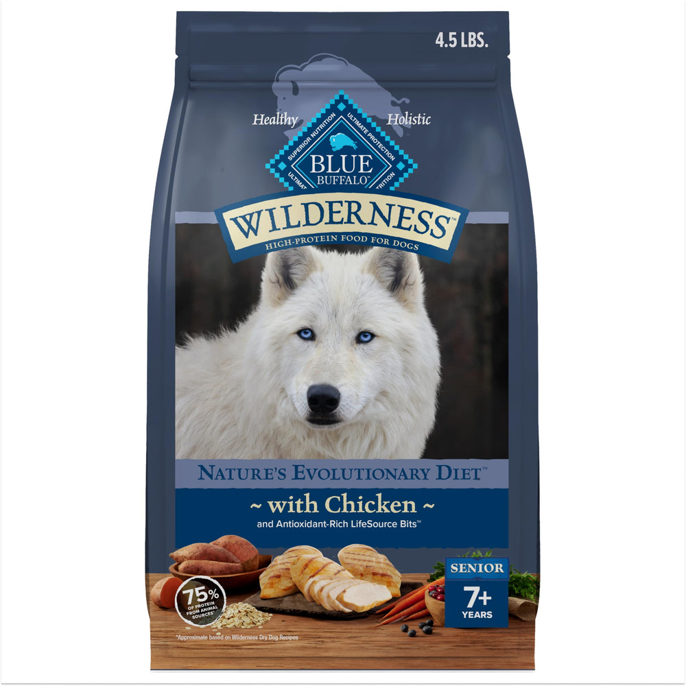Blue Buffalo Wilderness Senior avec premier ingrédient poulet pour énergie quotidienne