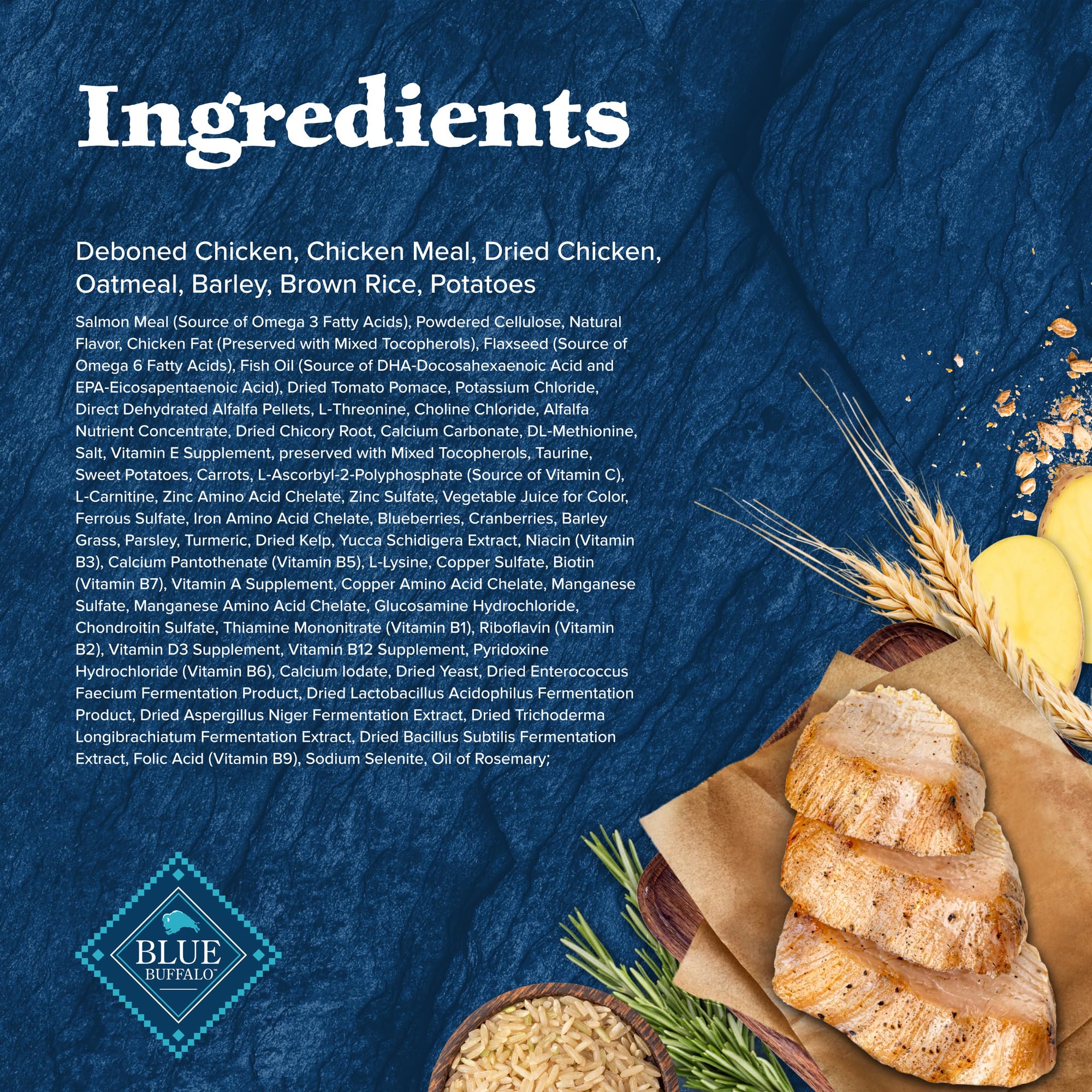 Blue Buffalo Wilderness Senior sans sous-produits de poulet pour pureté des ingrédients