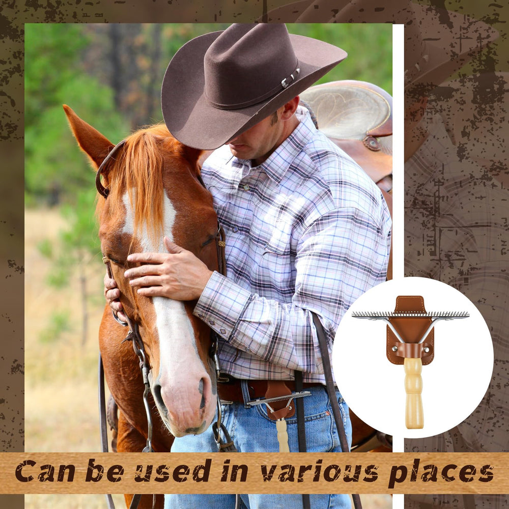 Utilisation pratique sur chevaux et bovins avec la brosse Blulu.