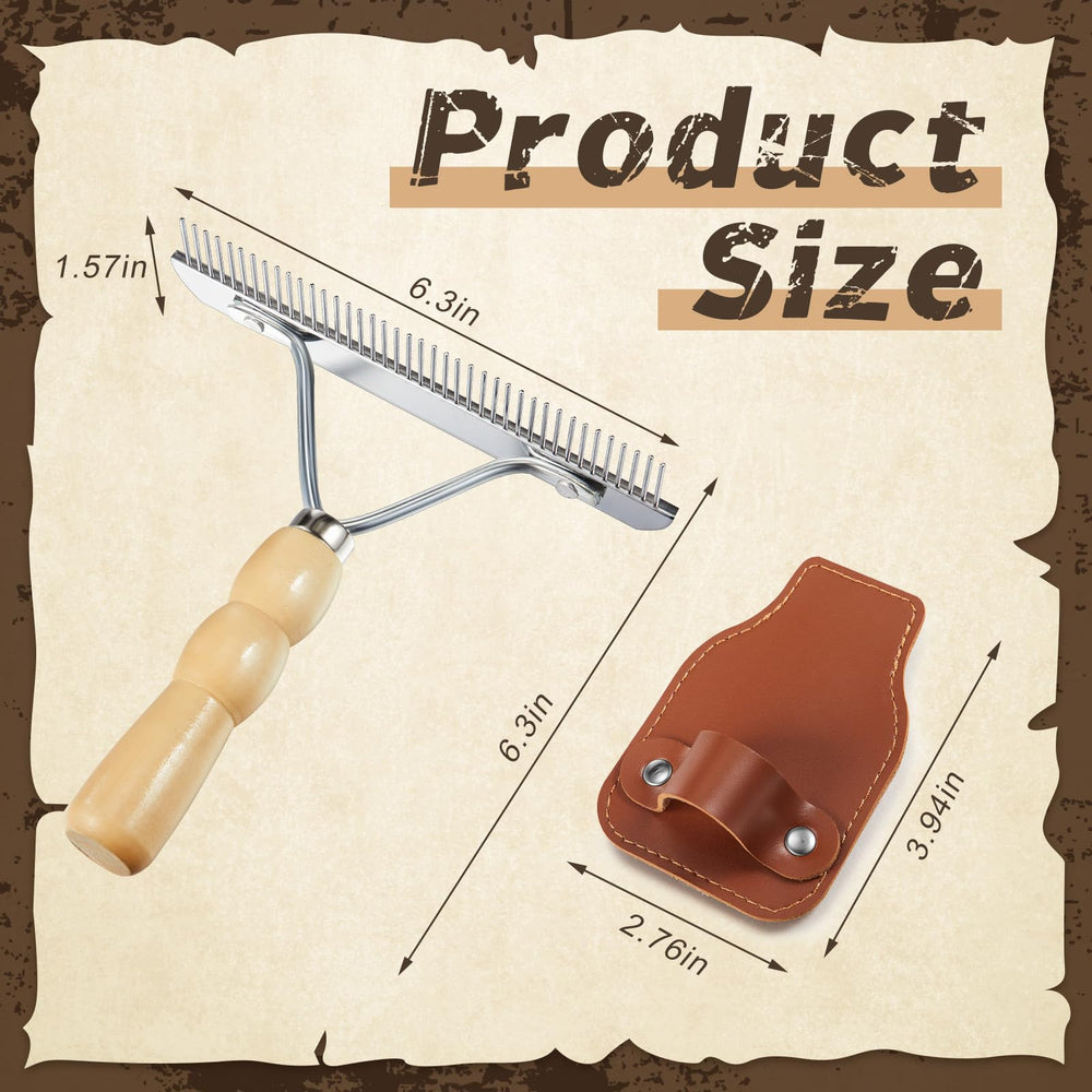 Porte-brosse en cuir Blulu pour rangement sûr et pratique.