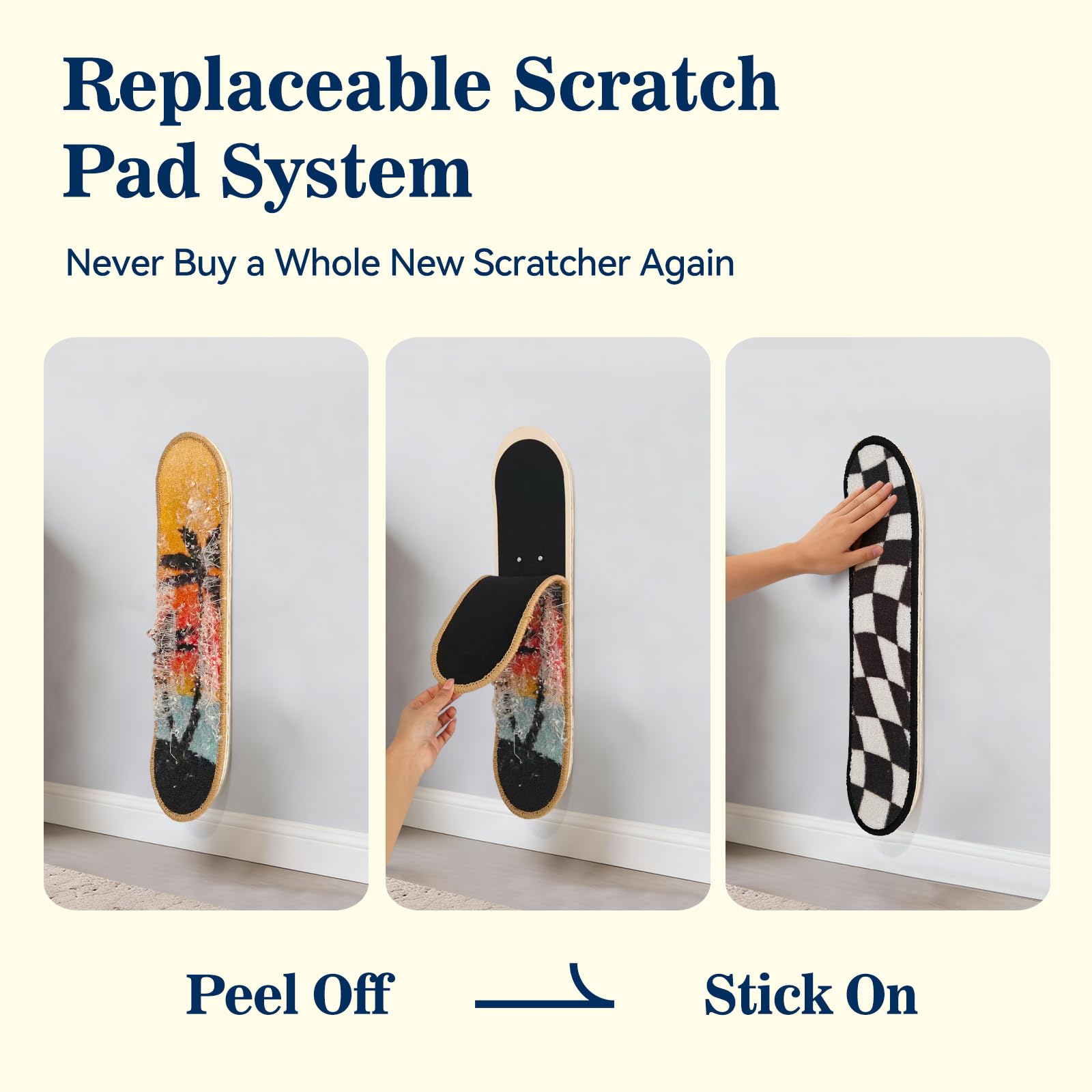 BNEKOLISM tapis-grattage-remplaçable, remplacez le tapis sans changer la planche.