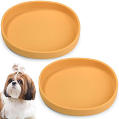 BNOSDM assiette silicone chat, vue avant, lot de 2, bol peu profond utile pour chats