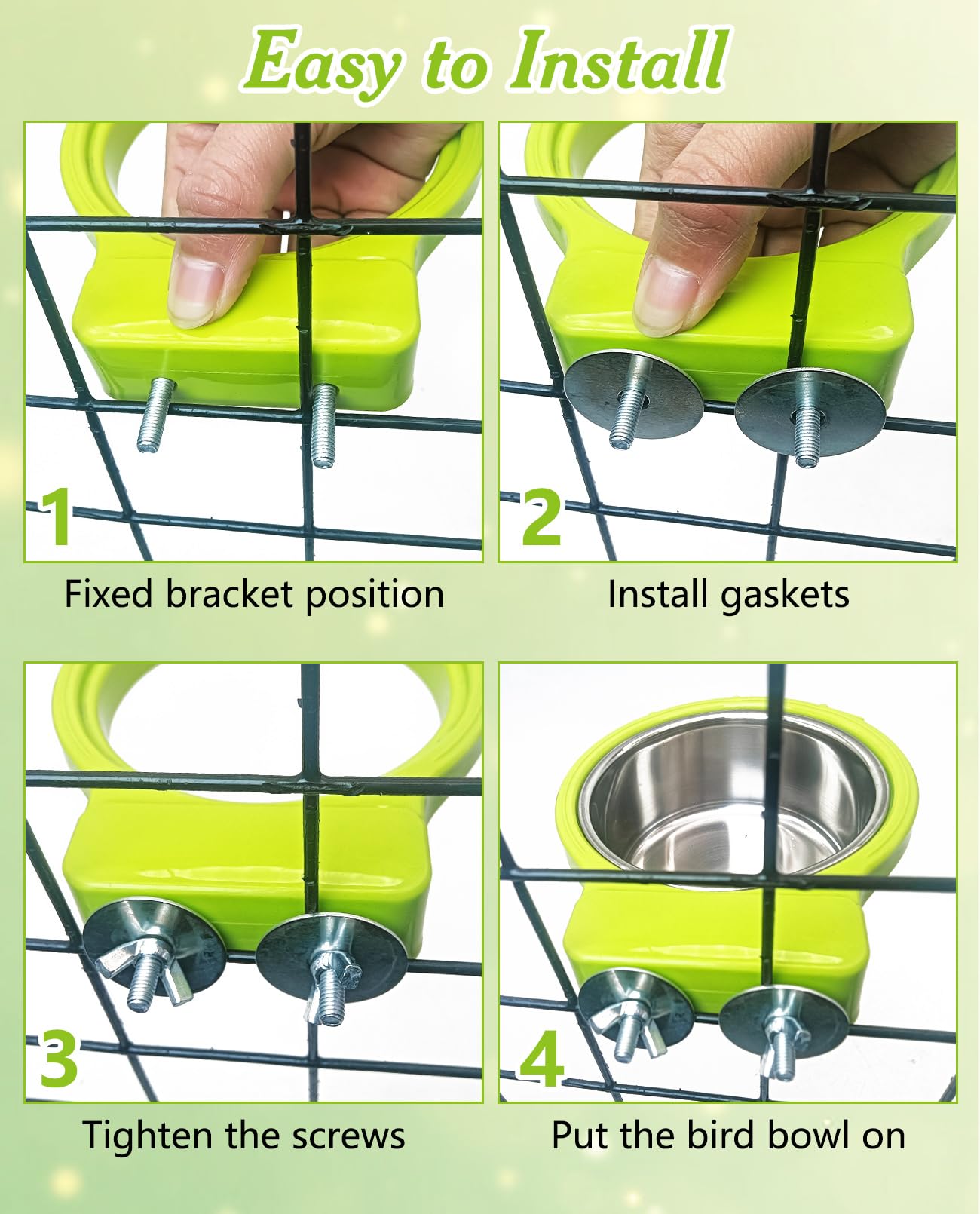Couleur vert BNOSDM, adapté aux cages moyennes et petites