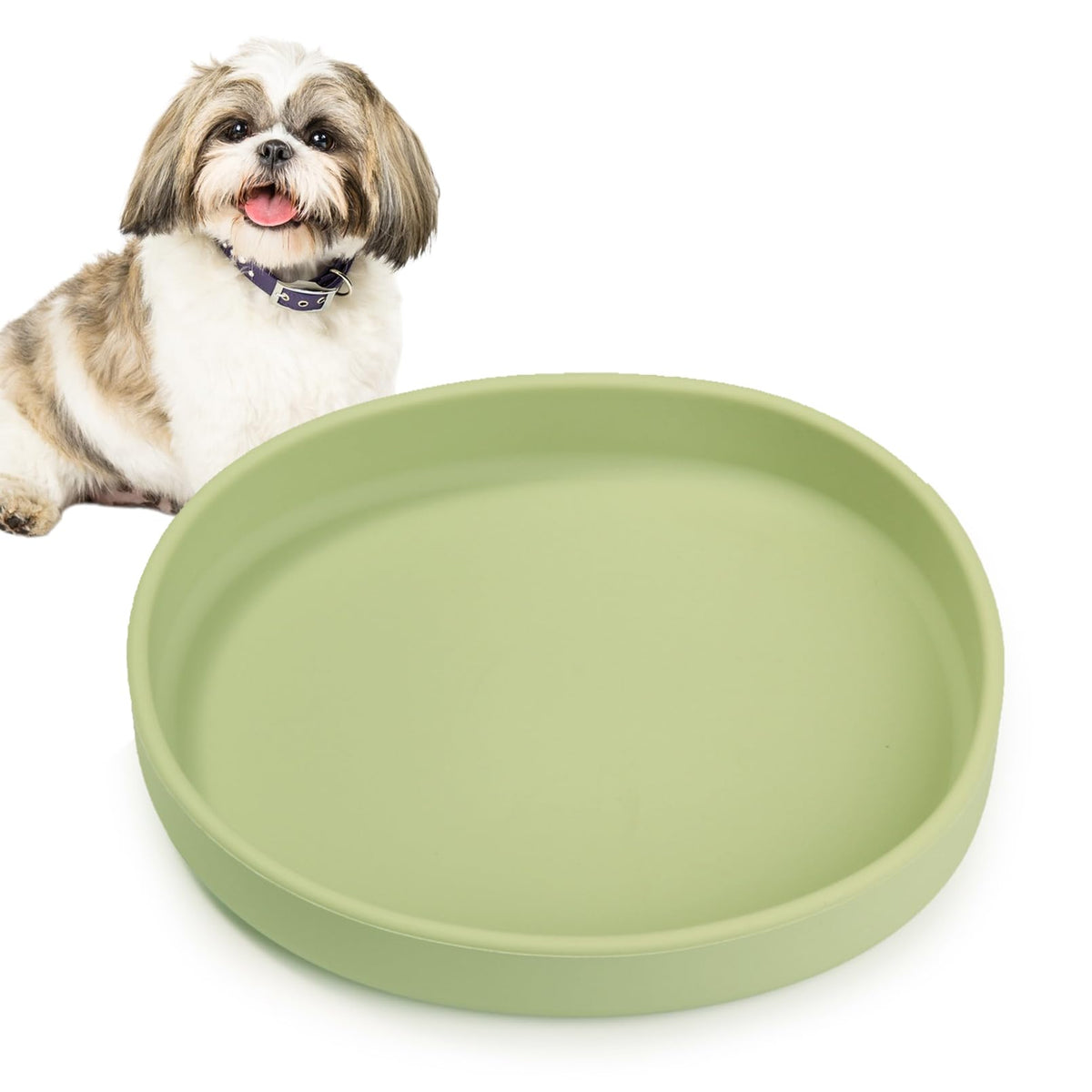 BNOSDM ensemble deux assiettes silicone pour animaux, pratique intérieur et extérieur.