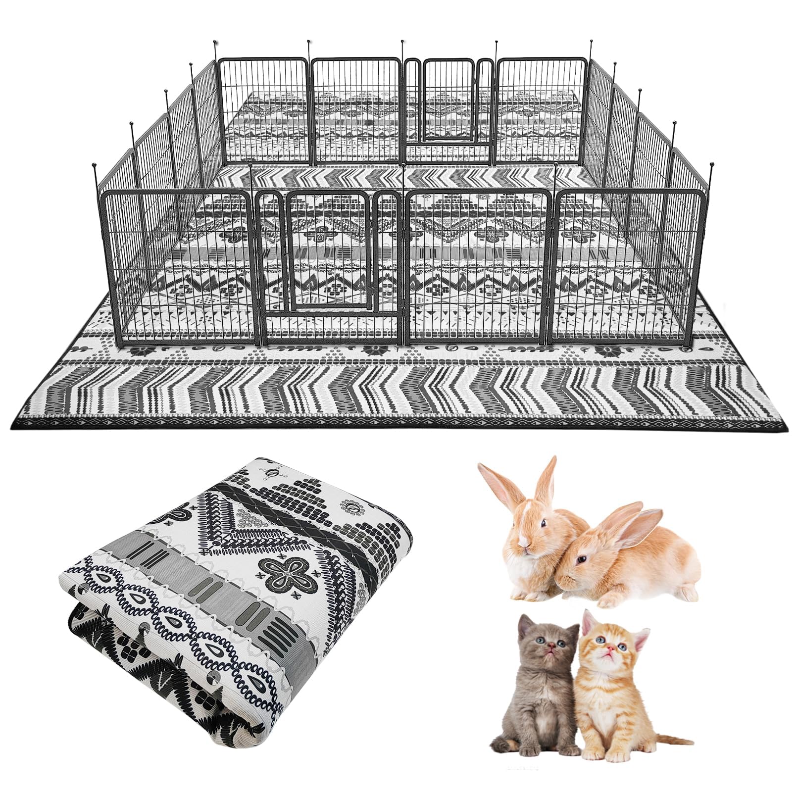 BNOSDM liner cage lapin grand 79x55 confort durable