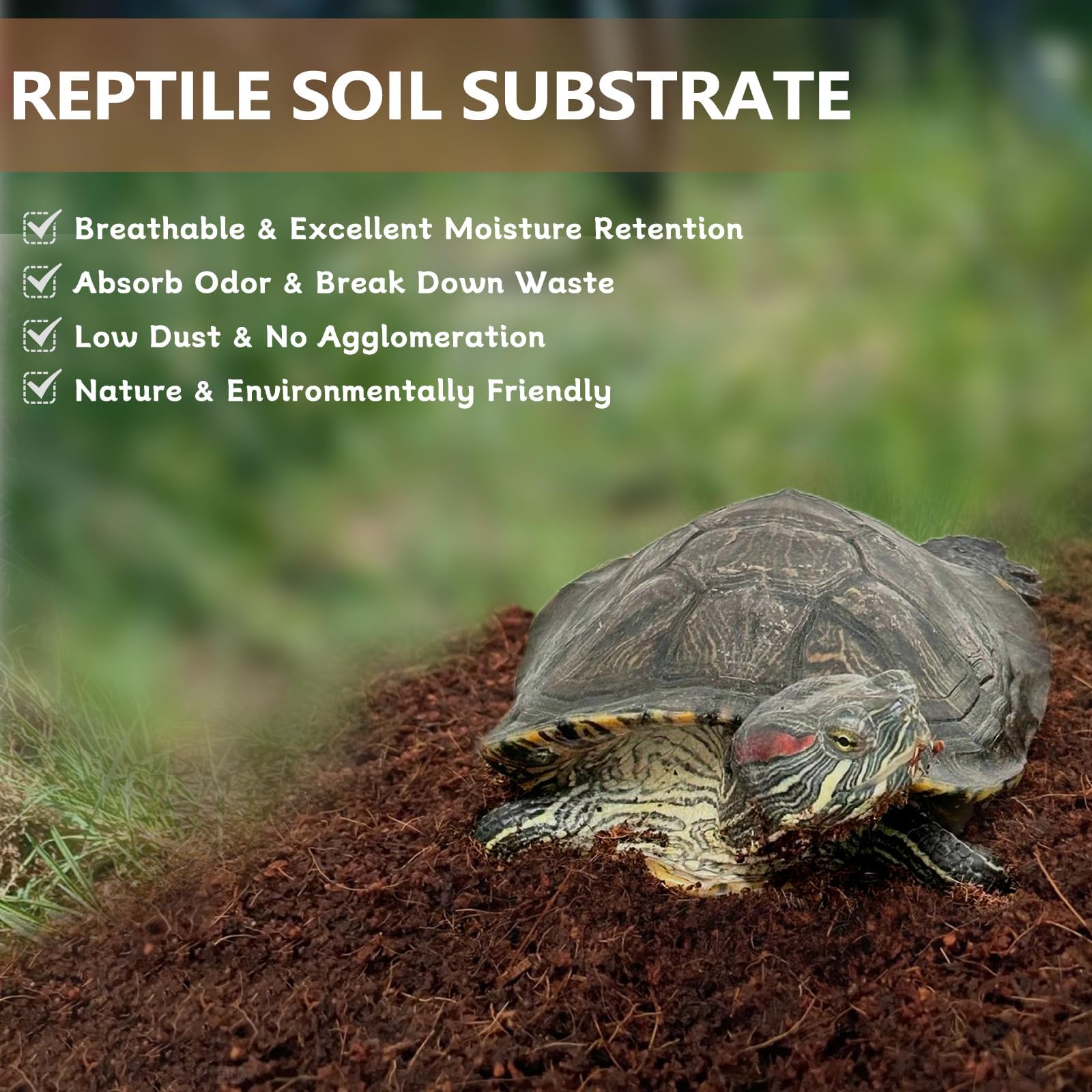 BNOSDM litiere terrarium naturelle, maintient l'humidite ideale pour vos reptiles.