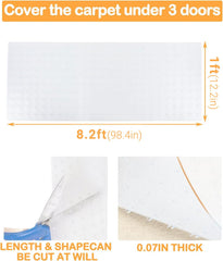 BNOSDM protection plastique tapis transparent: couverture durable et réutilisable pour moquettes.