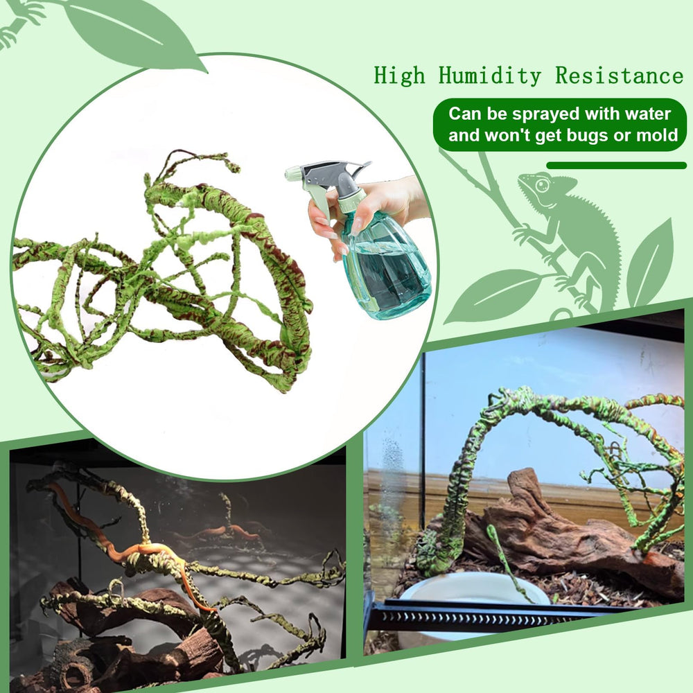 BNOSDM Reptile Jungle Vine, longueur 110 cm, couleur durable.