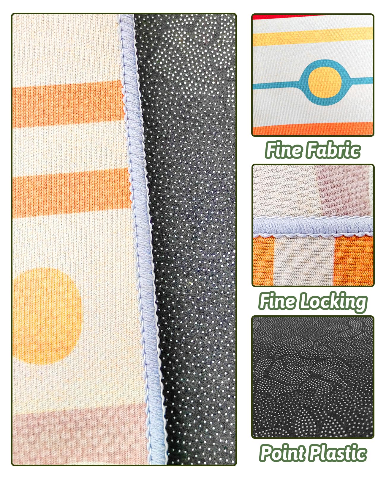 BNOSDM tapis anti-glisse — base silicone assure stabilité.