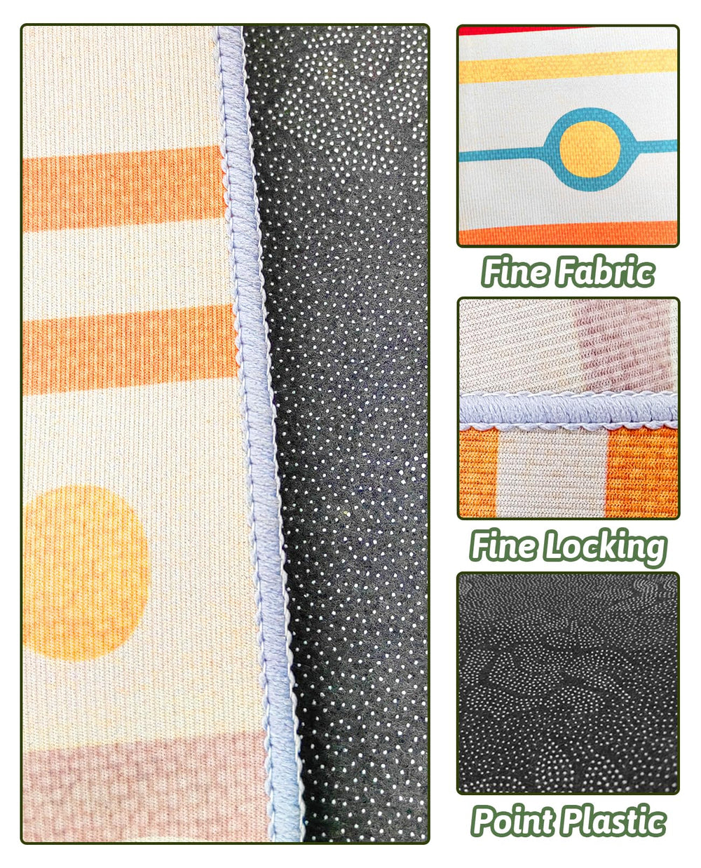 BNOSDM tapis anti-glisse — base silicone assure stabilité.
