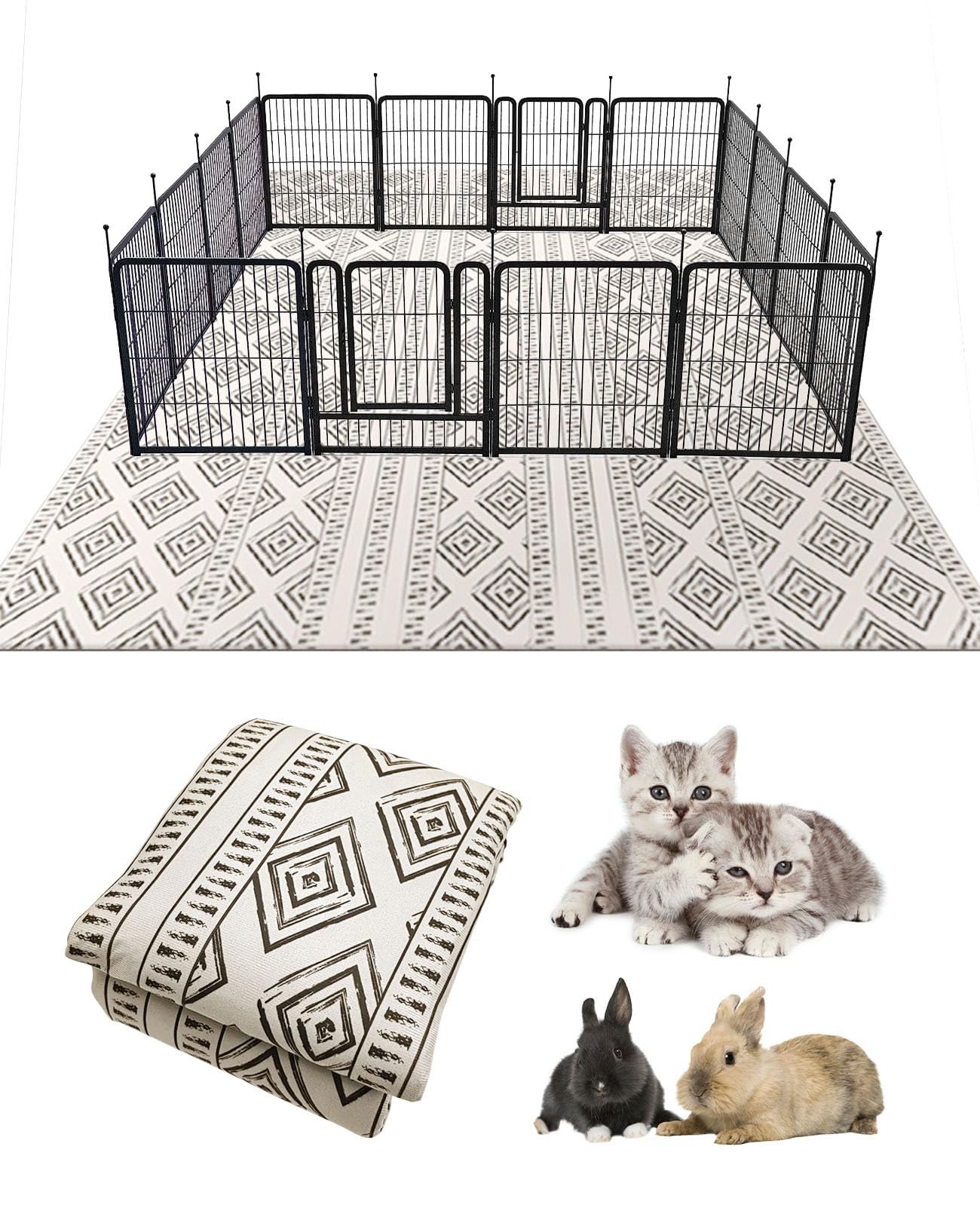 BNOSDM tapis lapin pour cage: lavable, doux et durable, pour le confort quotidien.