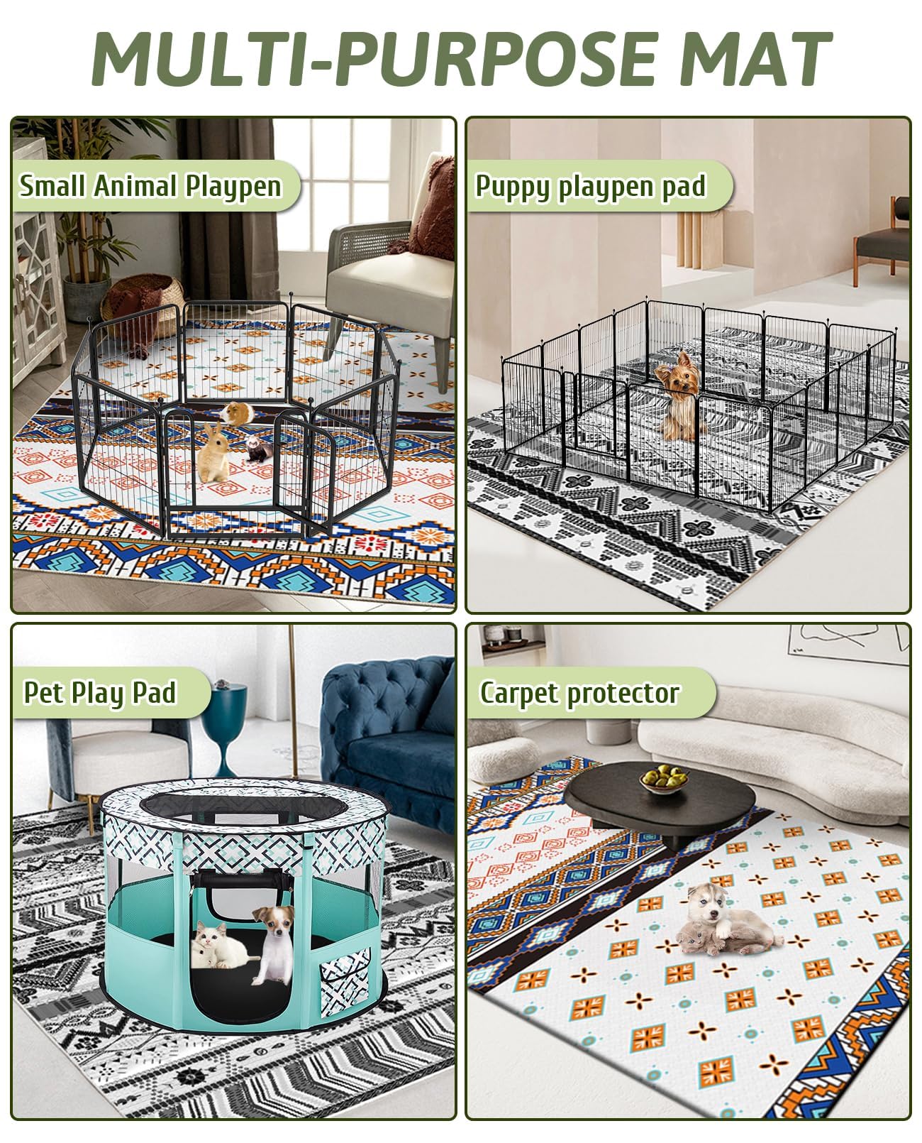 BNOSDM tapis-lapin-polyvalent-habitat, convient chenils et cages.